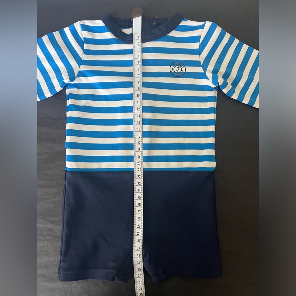 Jacadi Baby boy UV-protection swimsuit - white/blue